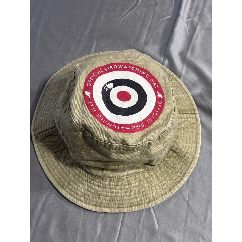 Zkapz Official Birdwatching Hat Khaki Tan Cotton Bucket Hat L/XL Target Logo